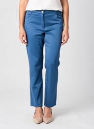Pantalon slim stretch taille normale bleu EAST DRIVE femme