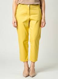 Pantacourt stretch taille normale jaune BETTY BARCLAY femme