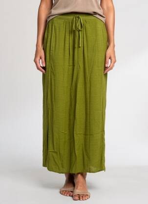 Jupe longue coupe droite vert MD'M femme