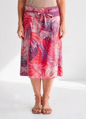 Jupe mi-longue stretch rose DIANE LAURY femme