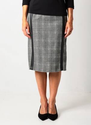 Jupe mi-longue stretch noir FRANCE RIVOIRE femme