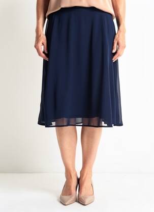 Jupe mi-longue taille normale bleu GREGORY PAT femme