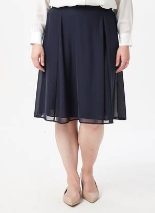 Jupe mi-longue taille normale bleu FRANCE RIVOIRE femme