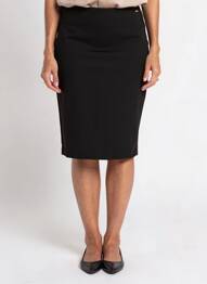 Jupe mi-longue taille normale noir FRACOMINA femme