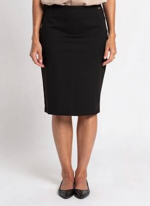 Jupe mi-longue taille normale noir FRACOMINA femme