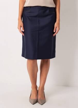 Jupe mi-longue stretch bleu EAST DRIVE femme