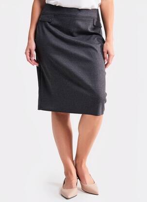 Jupe mi-longue taille normale gris AVERSIA femme