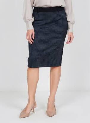 Jupe mi-longue stretch noir EAST DRIVE femme