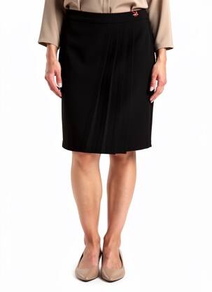 Jupe mi-longue stretch noir I.CODE (By IKKS) femme