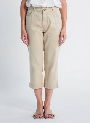 Pantacourt taille normale taille normale beige PARA MI femme
