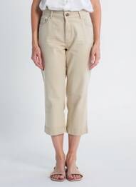 Pantacourt taille normale taille normale beige PARA MI femme
