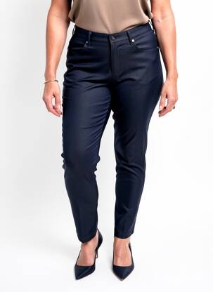 Pantalon slim taille haute taille haute bleu MARBLE femme