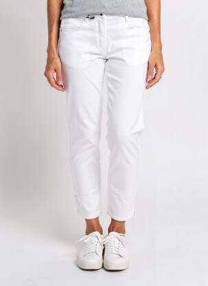 Pantalon 7/8 stretch taille normale blanc EAST DRIVE femme