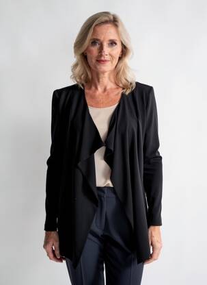 Gilet manches longues manches 3/4 noir DIAMBRE femme