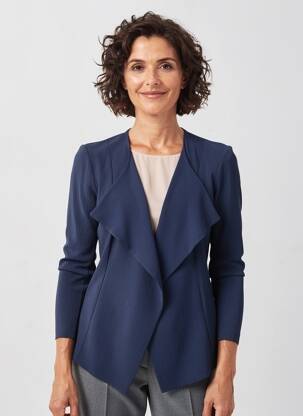 Gilet manches longues manches 3/4 bleu DIAMBRE femme