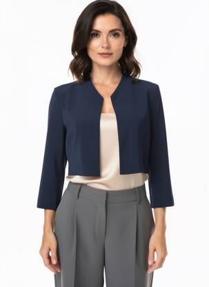 Boléro coupe cintrée bleu VERA MONT femme