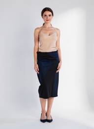 Robe courte sans manche sans manche bleu REVD'ELLE femme
