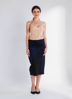 Robe courte sans manche sans manche bleu REVD'ELLE femme