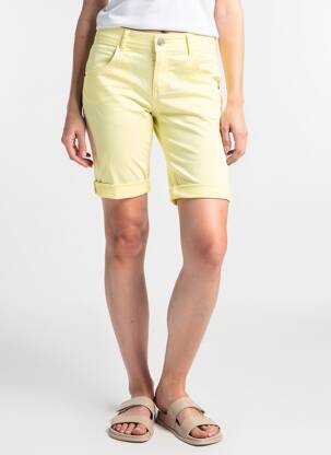 Bermuda taille à pinces taille normale jaune CHIPIE femme