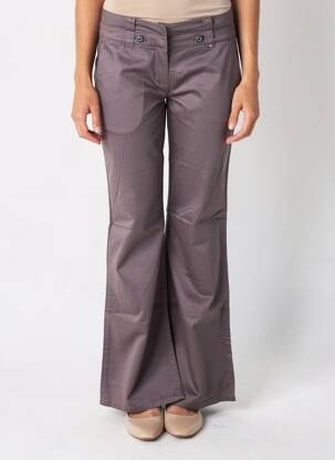 Pantalon flare taille basse taille basse gris IKKS femme