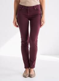 Jeans skinny stretch taille basse violet KOCCA femme
