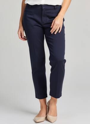 Pantalon 7/8 taille haute taille haute bleu TOMMY HILFIGER femme