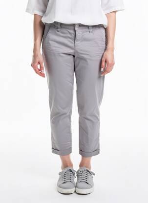 Pantalon 7/8 tissage popeline taille basse gris CHIPIE femme