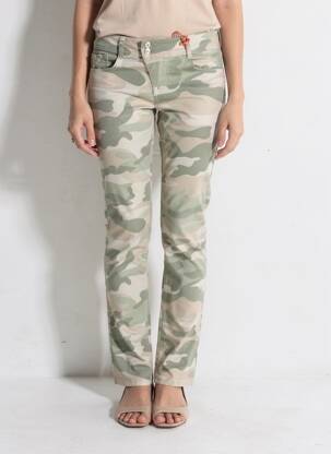 Pantalon slim poches vert STREET ONE femme