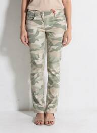 Pantalon slim poches vert STREET ONE femme