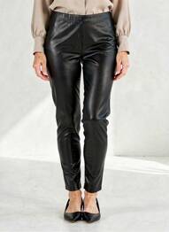 Pantalon slim taille élastique noir MOLLY BRACKEN femme