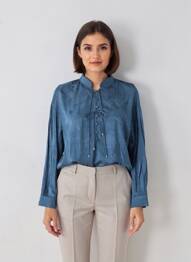 Blouse manches longues manches longues bleu MOS MOSH femme