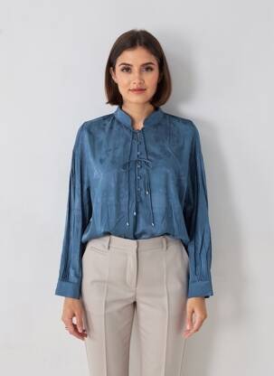 Blouse manches longues manches longues bleu MOS MOSH femme