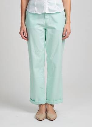 Pantalon droit taille élastique bleu HAPPY femme