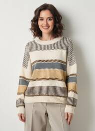 Pull resserrée sur le bas manches longues beige PAKO LITTO femme