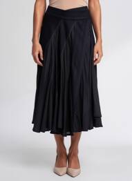 Jupe longue coupe évasée noir HIGH femme
