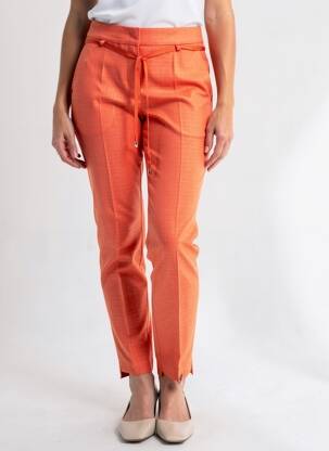 Pantalon slim taille élastique orange LAUREL femme