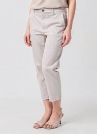 Pantalon 7/8 fermeture zippée sous rabat boutonné beige MARC CAIN femme