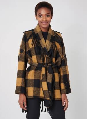 Manteau long coupe cintrée sans capuche noir BAZAR DELUXE femme