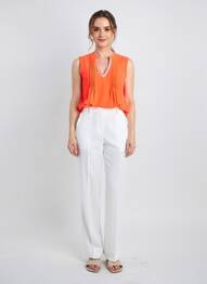 Blouse légère et transparente sans manche orange SPORTALM femme