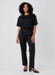 T-shirt coupe cintrée manches courtes noir CLOSED femme