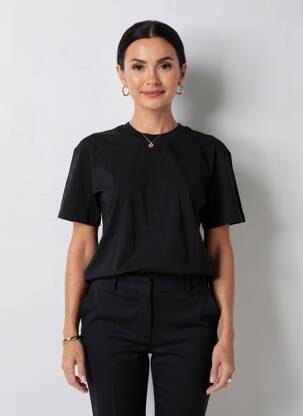 T-shirt stretch manches courtes noir CLOSED femme