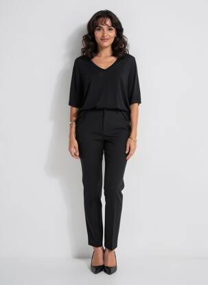 T-shirt manches 3/4 manches 3/4 noir NOTSHY femme