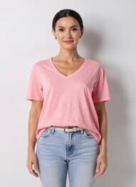 T-shirt manches 3/4 manches 3/4 rose NOTSHY femme