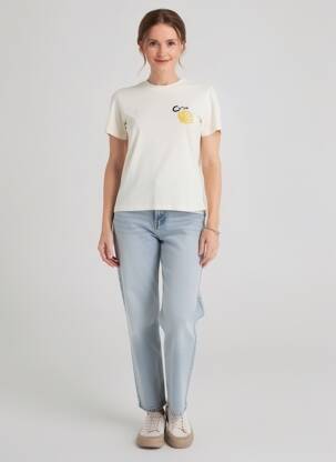 T-shirt stretch manches courtes jaune CLOSED femme