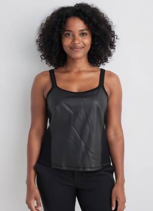 Top stretch fines bretelles noir BEATE HEYMANN femme
