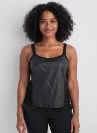 Top stretch fines bretelles noir BEATE HEYMANN femme