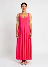 Robe longue sans manche sans manche rose INDIES femme