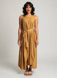 Robe longue sans manche sans manche marron HIGH femme