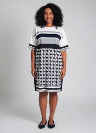 Robe courte manches courtes manches courtes noir MARC CAIN femme
