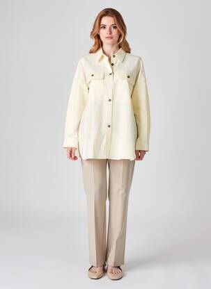 Tunique manches longues col chemisier jaune WEEKEND MAXMARA femme
